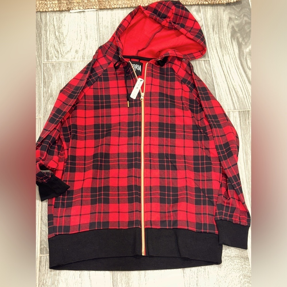Victoria’s Secret‎ Sports Plaid Hoodie Size XS